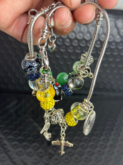 Snake Link Charm Bracelet